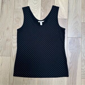 Banana Republic Black and Gold Dotted Tank Top